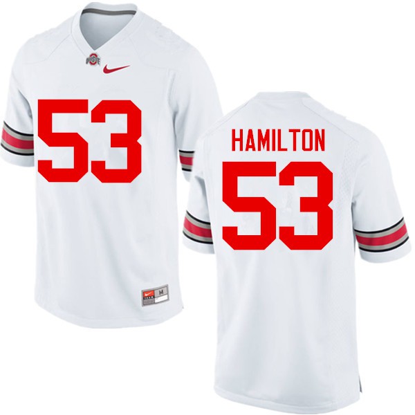 Ohio State Buckeyes #53 Davon Hamilton Men Football Jersey White